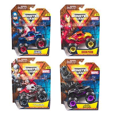 Monster Jam 1:64 1-Pack Marvel 4 Ass.